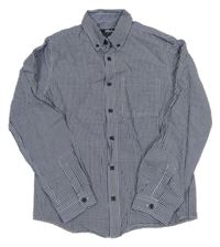 Tmavomodro-bílá kostkovaná košile Rebel