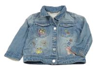 Modrá riflová bunda s obrázky Next