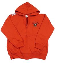 Červená prepínaci mikina s výšivkou a kapucňou AWDis