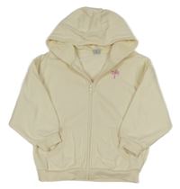 Smotanová prepínaci oversize mikina s výšivkou a kapucňou TU