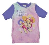 Fialovo-růžové UV tričko s Tlapkovou Patrolou 