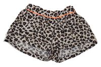 Béžové vzorované kraťasy s leopardím vzorom H&M