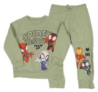2 Set - Světlezelená mikina s potiskem - Spidey + tepláky George
