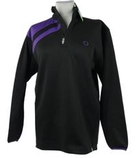 Nové - Pánska čierno-fialová thermo mikina XXV