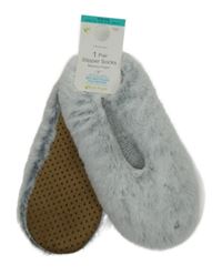 Nové - Dámské šedé kožešinové domácí baškory Primark vel. 35-38