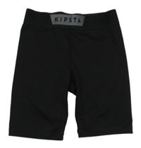 Čierne športové elastické kraťasy Kipsta