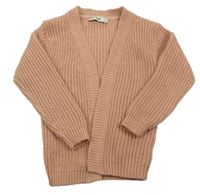 Růžový pletený třpytivý cardigan C&A