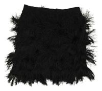 Čierna sukňa s strapcemi