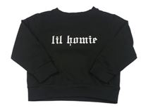 Čierna mikina s nápisom Shein