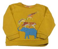 Okrová mikina so zvieratkami M&S