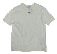 Nové - smotanové copánkové úpletové tričko H&M