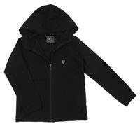 Černá šusťáková lehká bunda s kapucí Urban