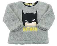 Sivá huňatá mikina s Batmanem Primark