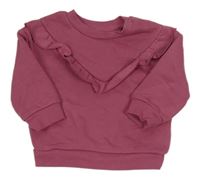 Ružová mikina s volánikmi Primark