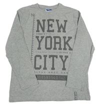 Sivé melírované tričko s nápisom Yigga