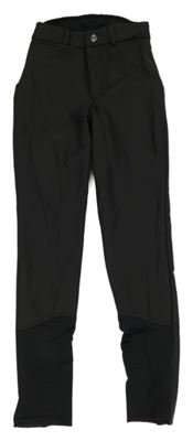 Čierne koženkové jezdecké tregíny Fouganza