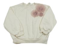 Smotanová mikina s kvetmi H&M