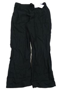 Nvoé - Čierne ľanové straight nohavice H&M