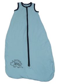 Světlemodro-tmavomodrý bavlněný spací pytel s dinosaurem Lupilu