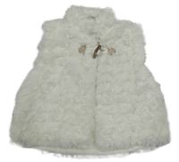 Biela kožušinová podšitá vesta Orsolino