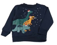 Tmavomodrá mikina s dinosaurami C&A