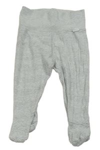 Šedo-bílé pruhované polodupky H&M