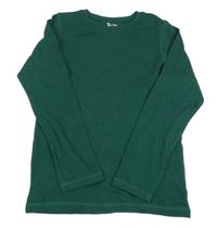 Tmavozelené vzorované triko TU