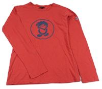 Červené tričko s potlačou