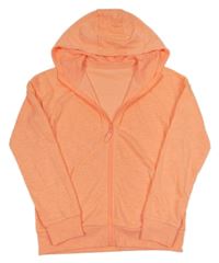 Nové - Neonově oranžová propínací sportovní mikina s kapucí St. Bernard