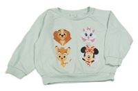 Svetlozelená oversize mikina s Minnií Disney