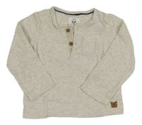 Béžové melírované tričko s vreckom C&A