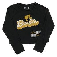 Černé crop triko Barbie Matalan