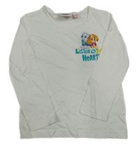 Biele tričko s Paw Patrol Nickelodeon