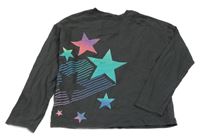 Tmavosivé tričko s hviezdičkami M&S