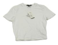 Nové - Biele crop tričko New Look