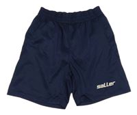 Tmavomodré športové kraťasy s logom Saller