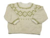 Béžový sveter so vzorom M&S