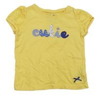 Žluté tričko s nápisem Mothercare