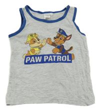 Šedo-modré tílko s Paw Patrol Nickelodeon