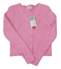 Nové - Svetloružový rebrovaný prepínaci crop sveter Primark