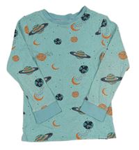 Svetlomodré pyžamové tričko s planetami H&M