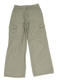 Sivé cargo high waist rifle Page one young