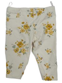 Smotanové legíny s kvietkami C&A