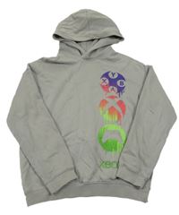 Sivá mikina s X-BOX a kapucňou