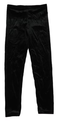 Červené zamatové legíny SHEIN