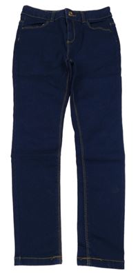 Tmavomodré skinny teplákové rifle Denim Co.