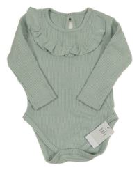 Nové - olivové rebrované body s volánikom George