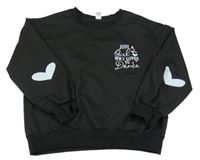 Čierna oversize mikina s nápismi