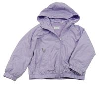 Levandulová šusťáková jarní zateplená bunda s kapucí Blu Kids
