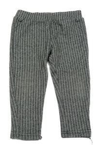 Čierno-sivé vzorované teplákové nohavice ZEEMAN